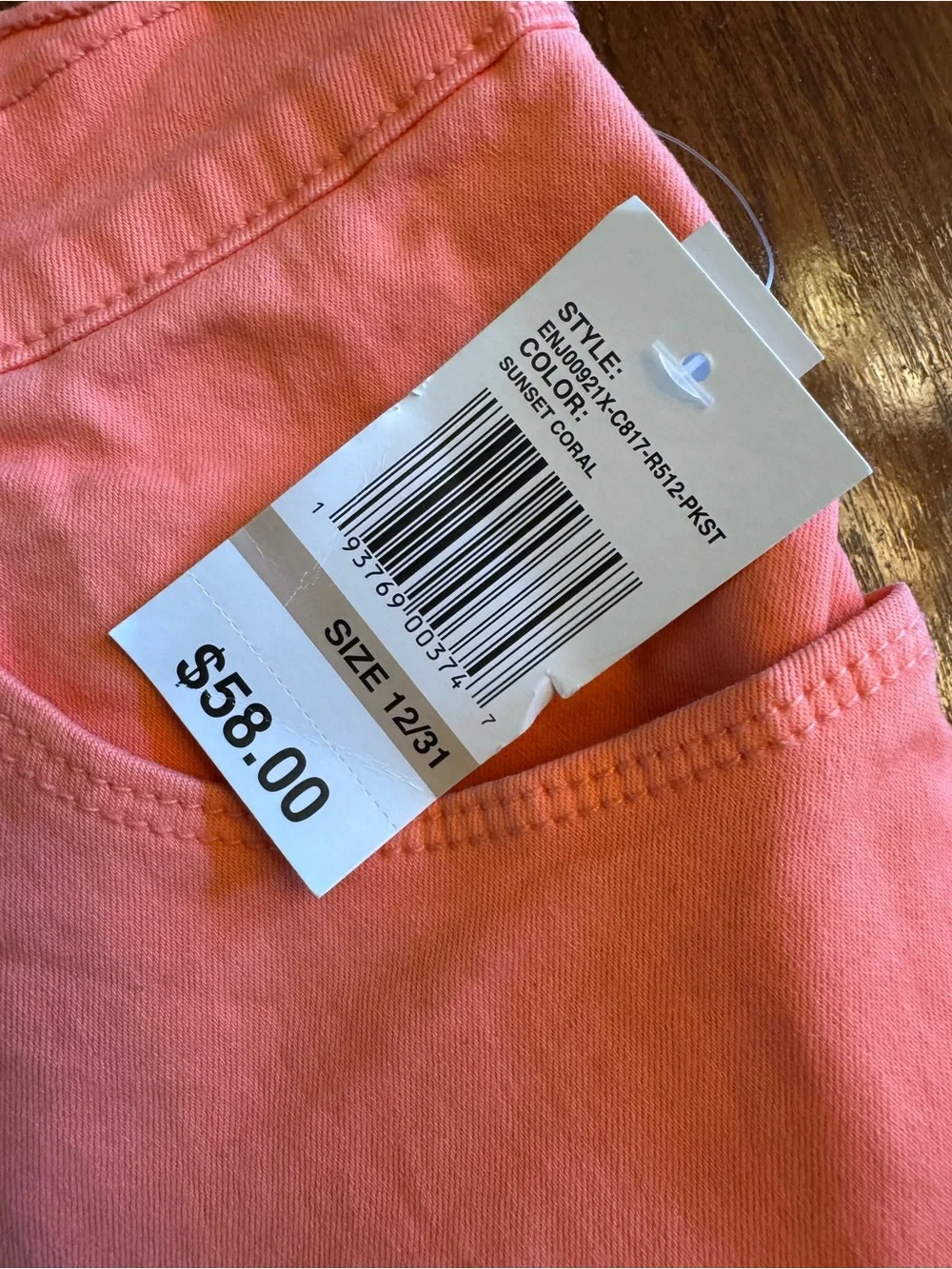 Kensie Coral Cutoff Denim Shorts